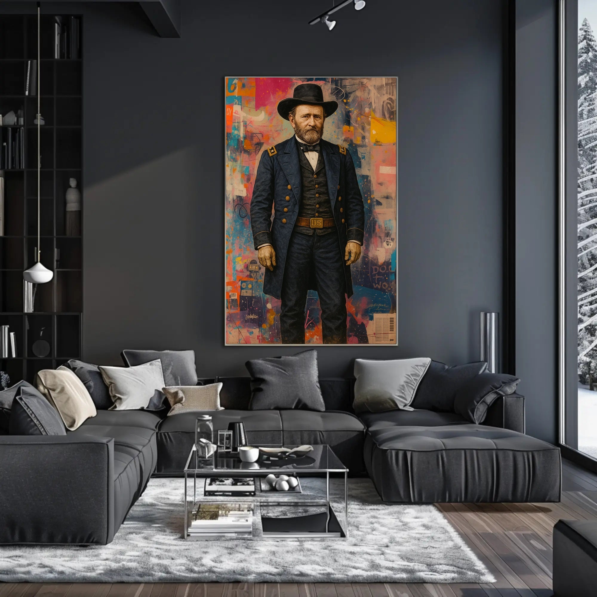 Historical Military Abstract Art Poster - Historical or Presidential Poster