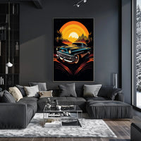 Retro Sunset Drive Poster