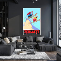 Zermatt Skiing Adventure Poster PosterGoat