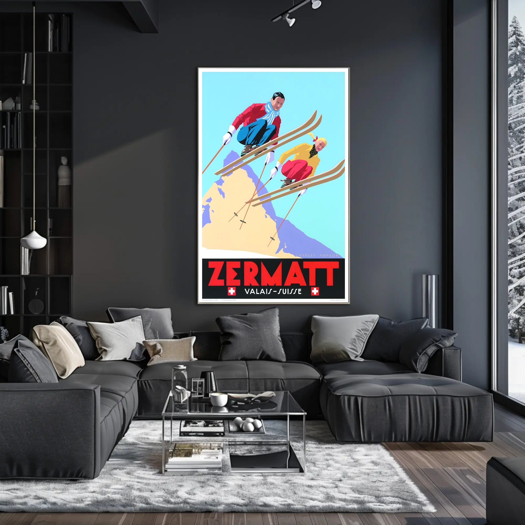 Zermatt Skiing Adventure Poster PosterGoat