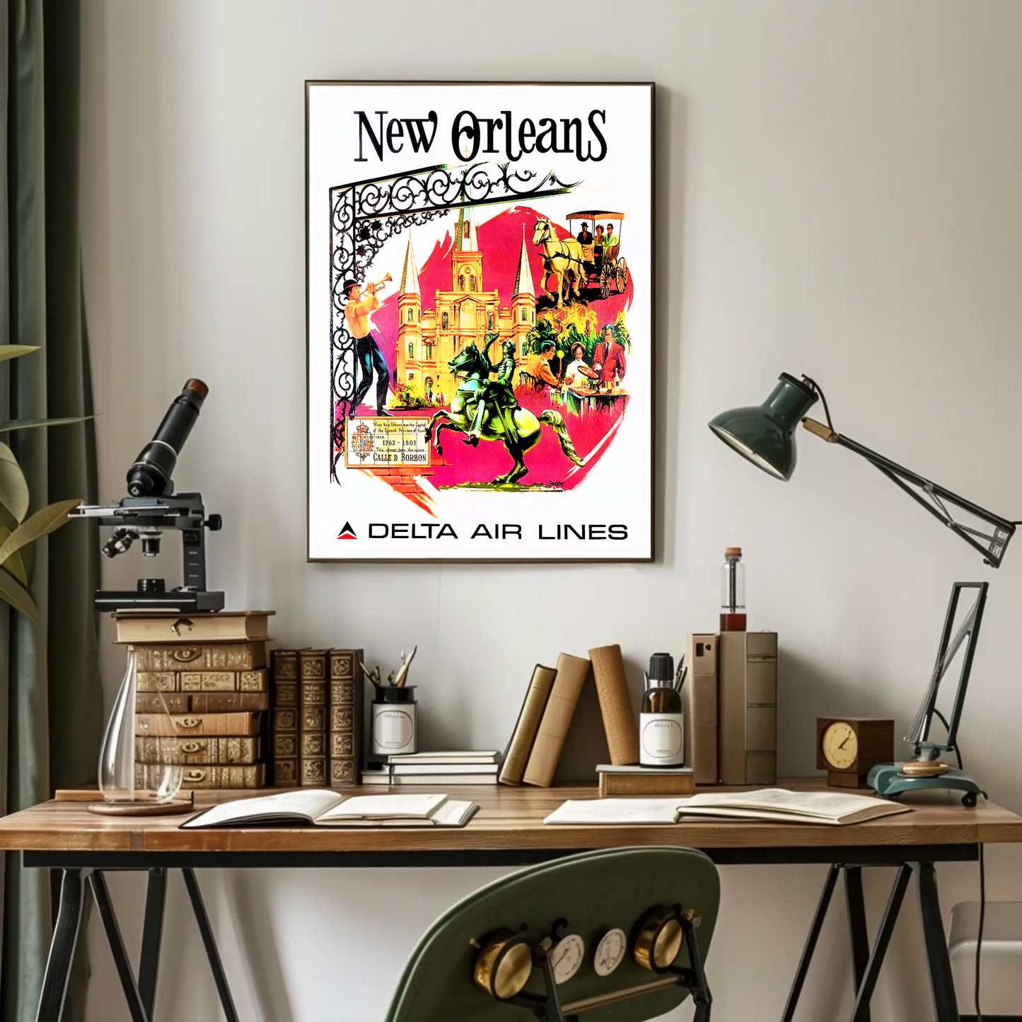 New Orleans Air Lines Travel Poster
