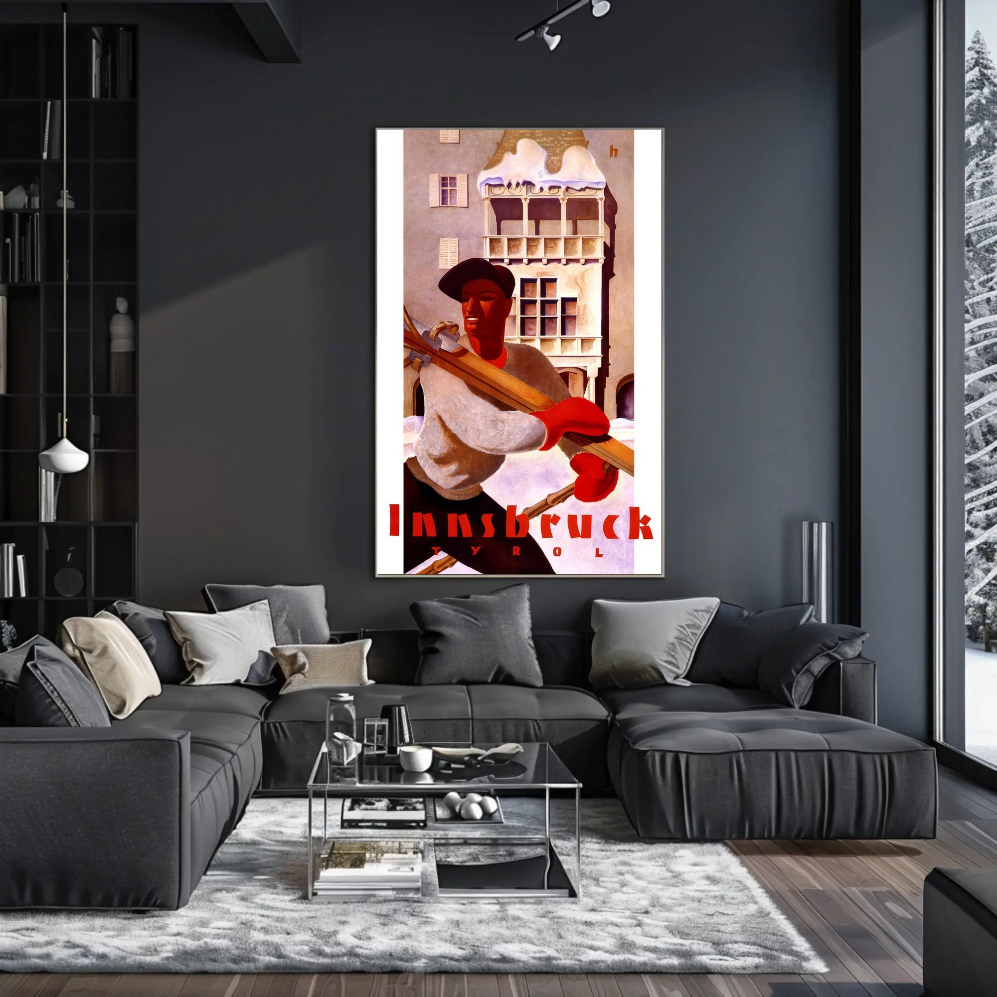 Innsbruck Tyrol Vintage Ski Travel Adventure Poster PosterGoat