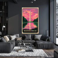 Washington Monument at Sunset Poster