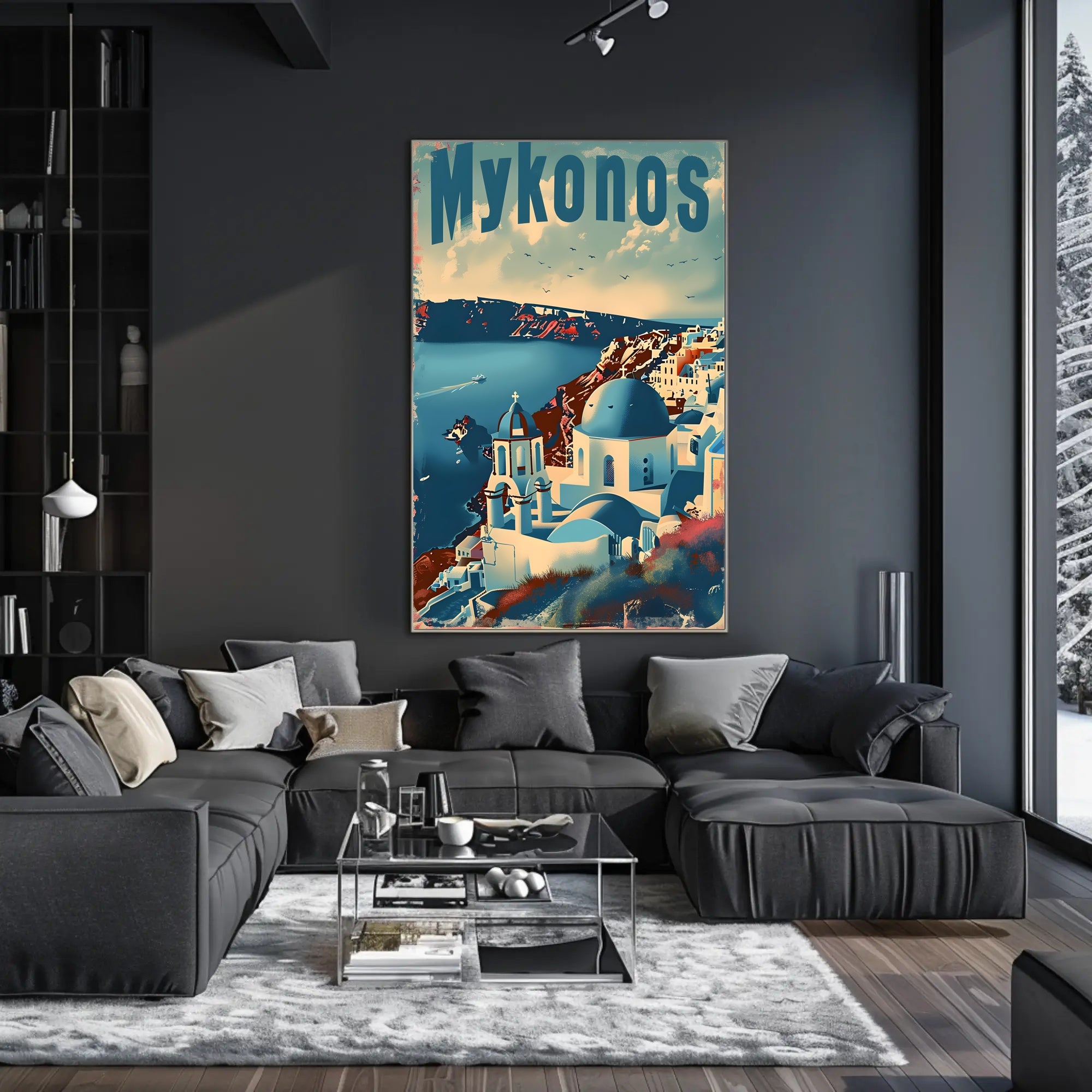 Mykonos Travel Poster