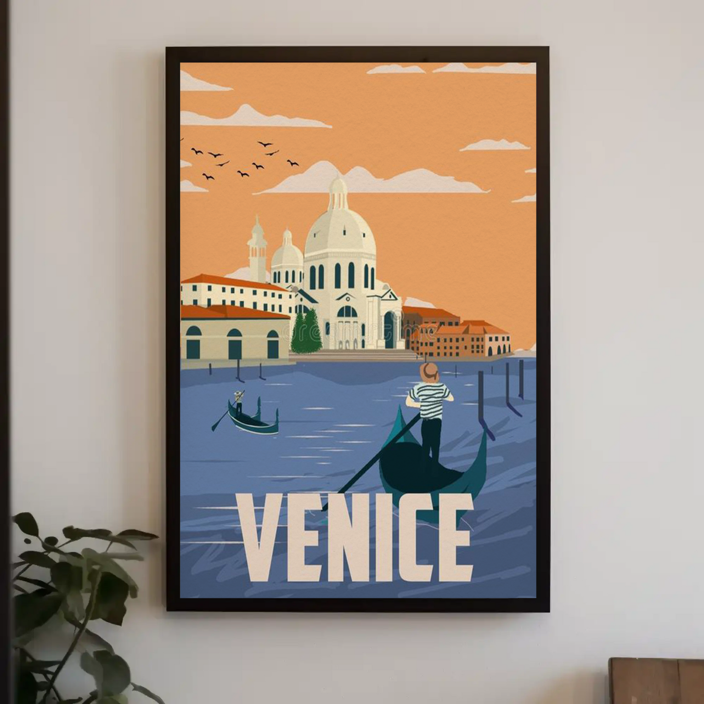 Venice Gondola Travel Poster