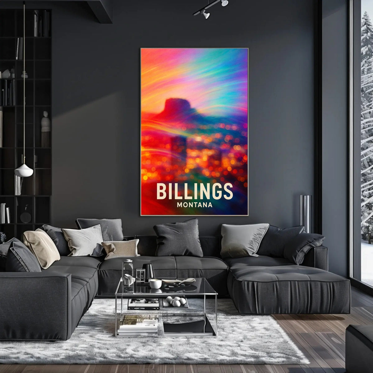 Vibrant Billings, Montana Poster