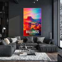 Vibrant Billings, Montana Poster