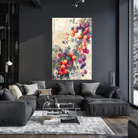 Vibrant Asian-Inspired Botanical Art Poster: Cultural Heritage Poster PosterGoat