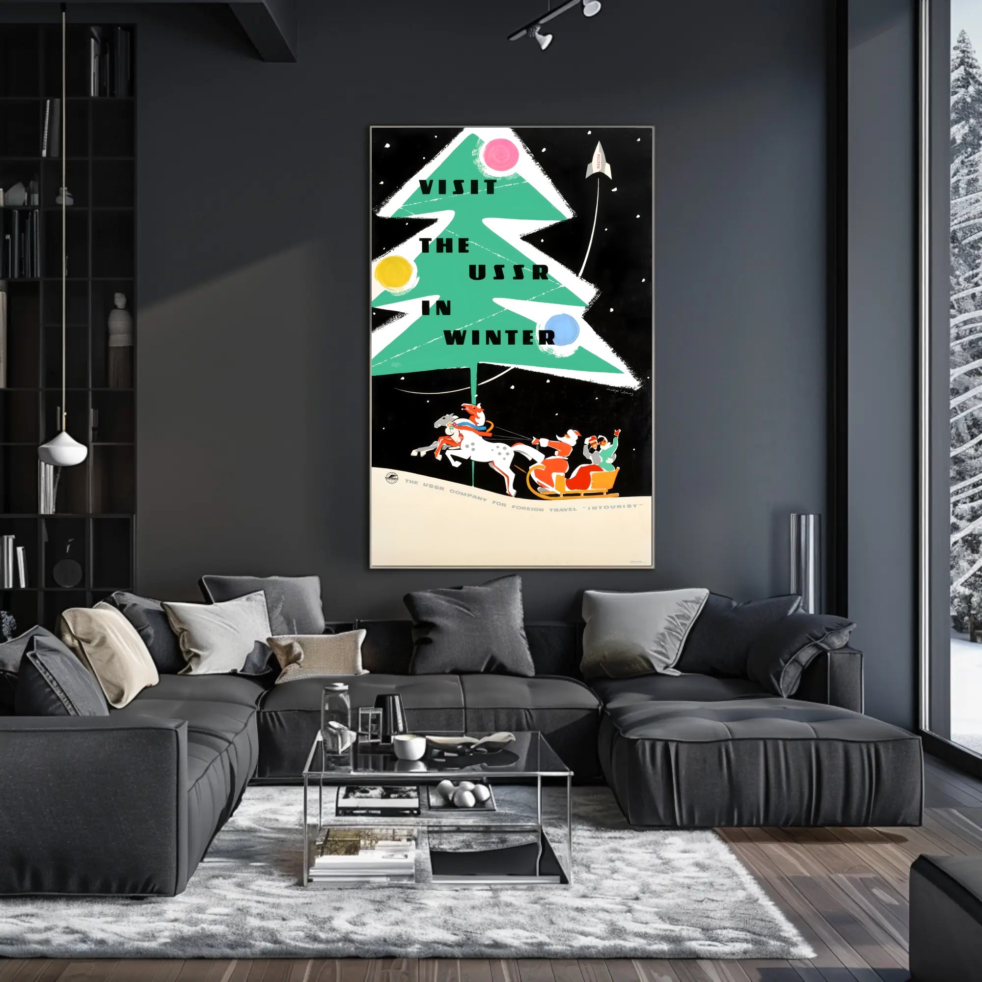 Visit the USSR in Winter Travel Poster PosterGoat