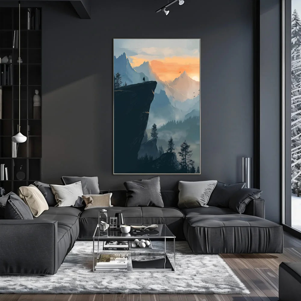 New York City Skyline Poster Vintage Travel Wall Art