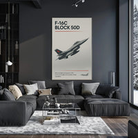 F-16C Block 50D Fighter Jet Poster