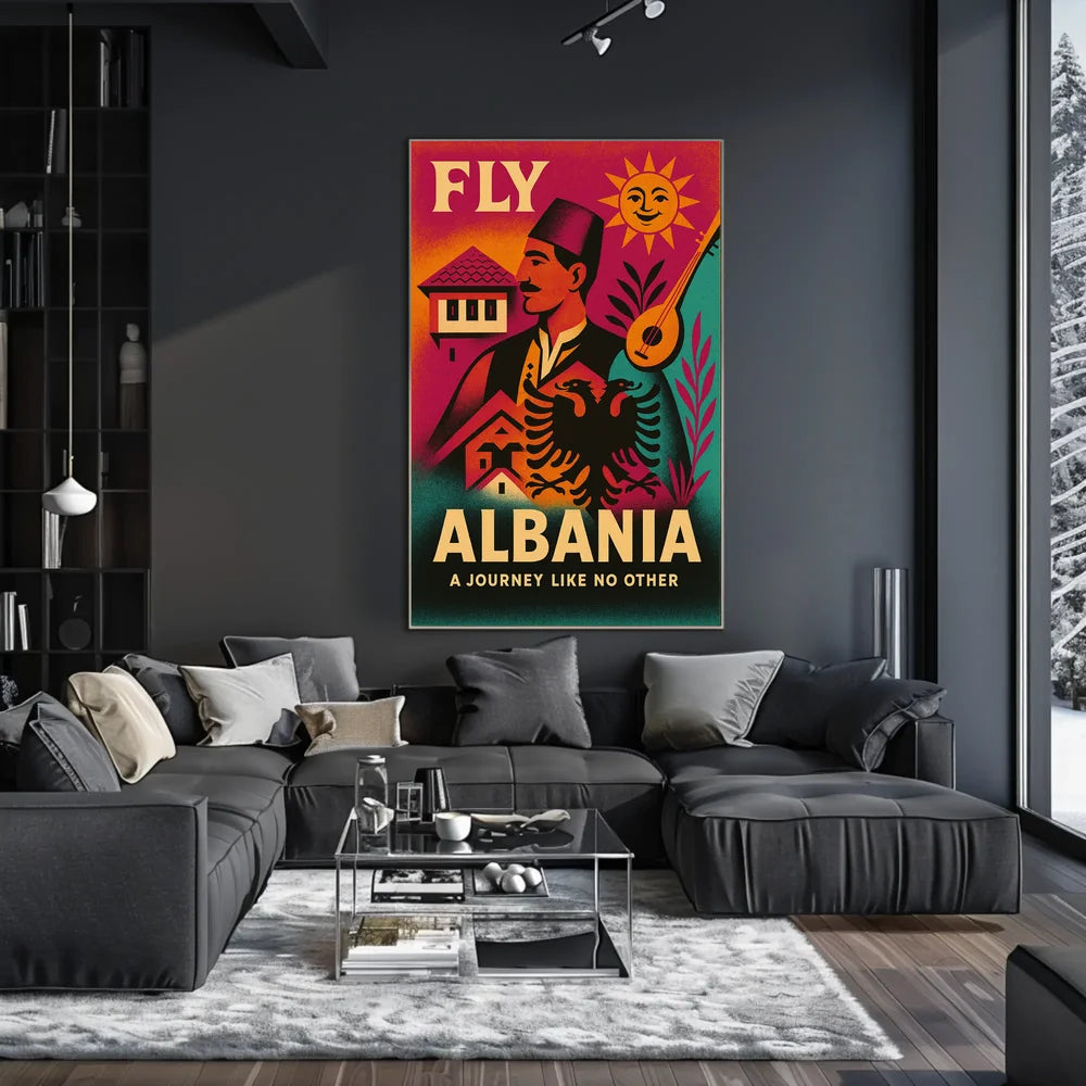 Travel to Vibrant Albania Artistic Cultural Heritage Poster PosterGoat