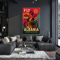 Travel to Vibrant Albania Artistic Cultural Heritage Poster PosterGoat