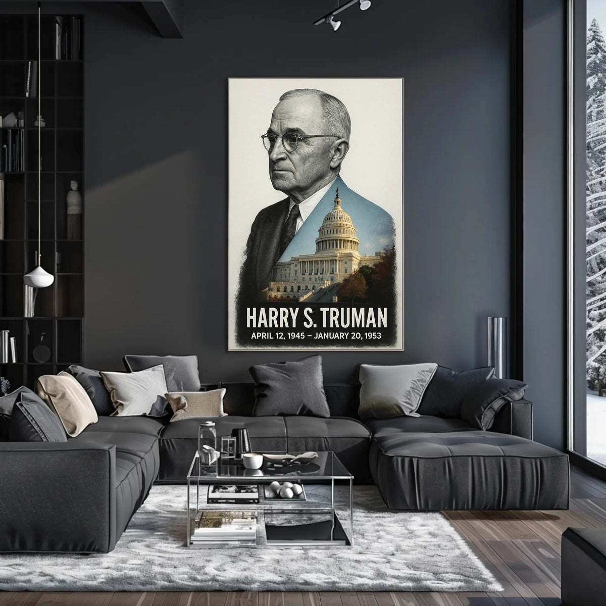 Harry S. Truman 33rd President of the United States Reflections Poster
