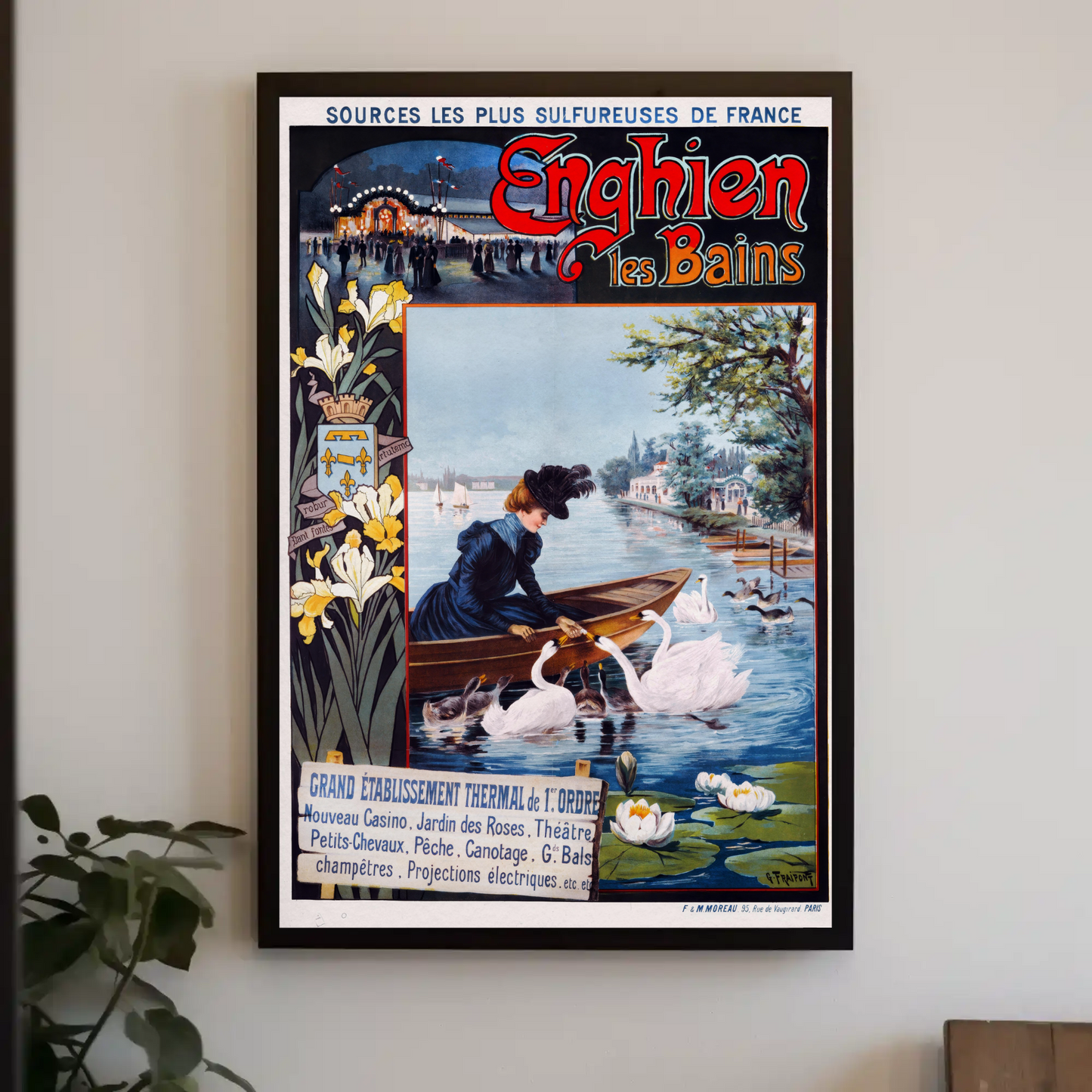 Enghien les Bains Vintage Poster