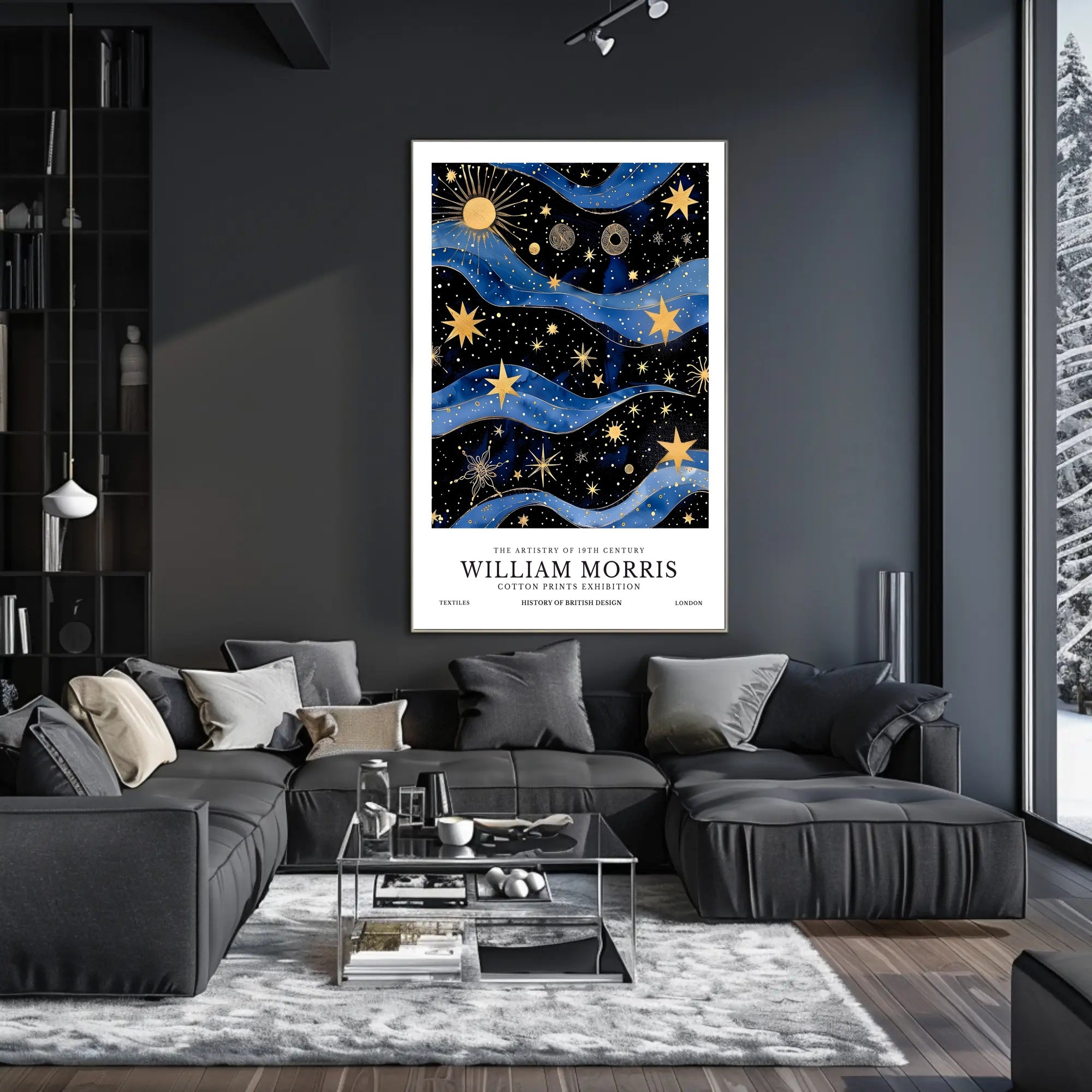 William Morris Cotton Prints Exhibition Poster