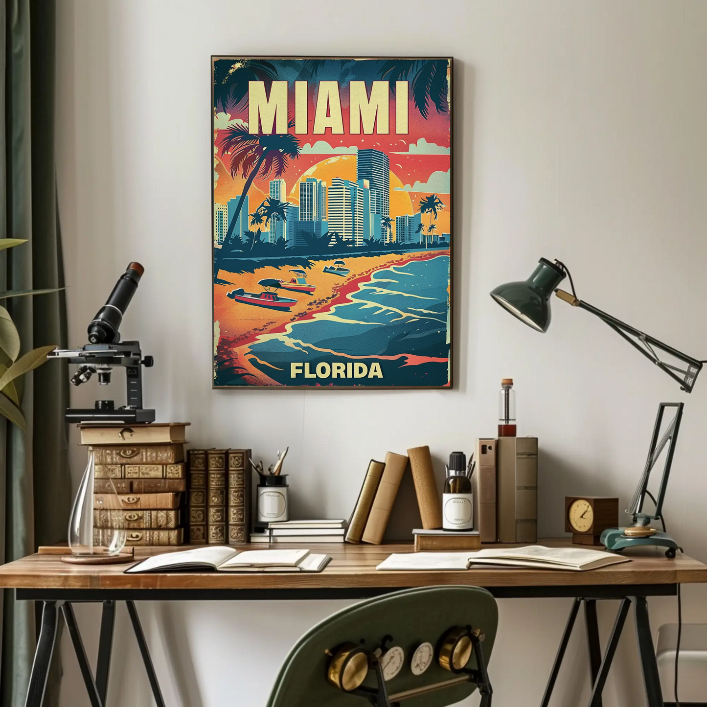 Miami Florida Vintage Poster