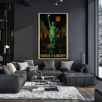 Statue of Liberty during mysterious twilight Urban or Cityscape Poster