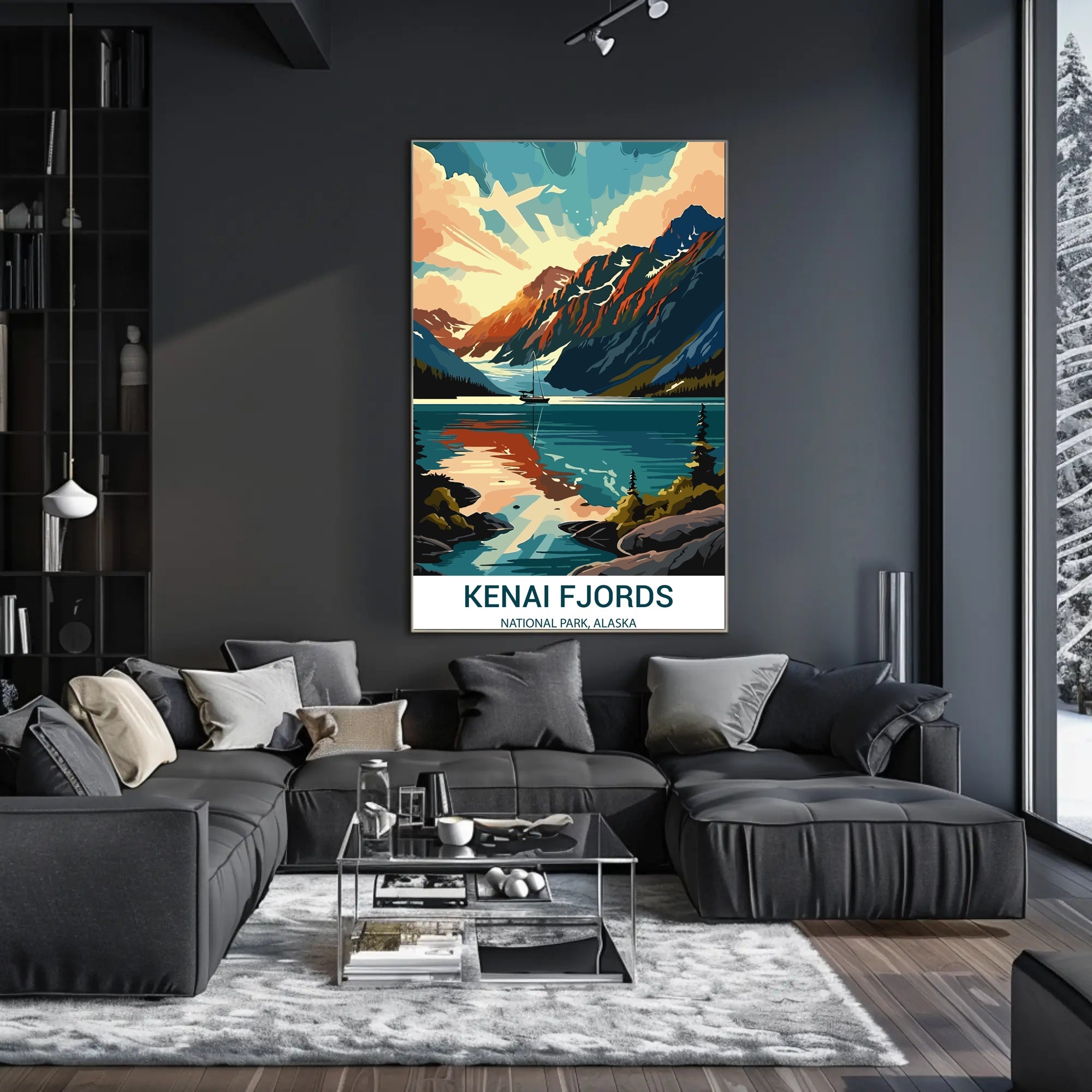 Kenai Fjords Scenic Art Print National Park Poster