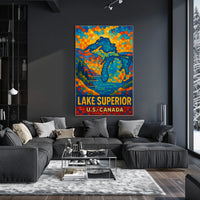 Lake Superior U.S.-Canada Poster