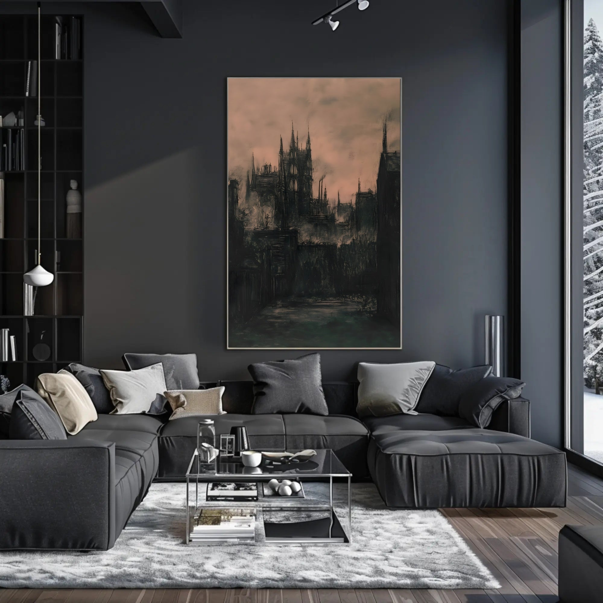 Industrial Cityscape During the Industrial Revolution Urban Cityscape PosterGoat