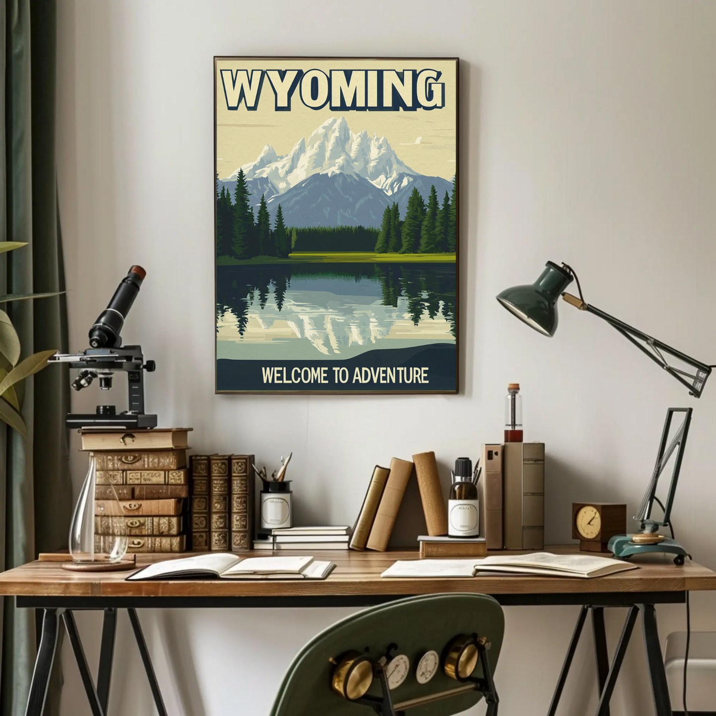 Wyoming Adventure Vintage Poster