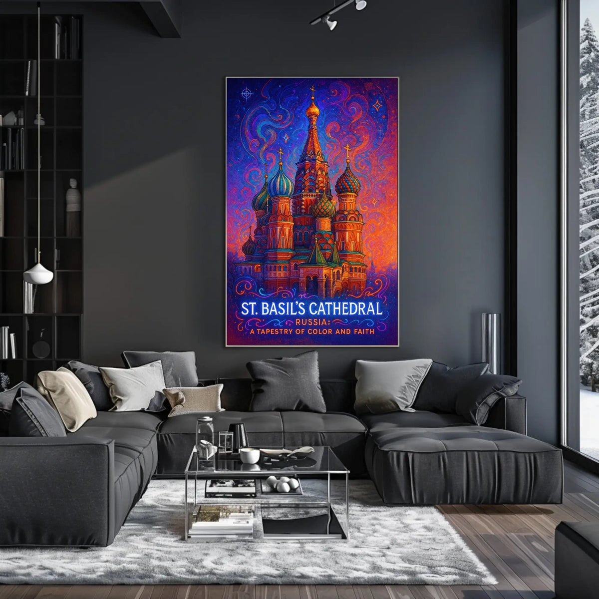 St. Basils Cathedral A Tapestry of Color and Faith Poster