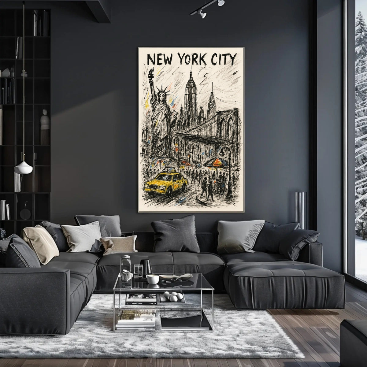 Vibrant New York City Poster For Urban Home Decor Fans