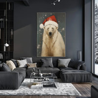Festive Polar Bear Poster