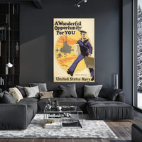 Vintage United States Navy Military Recruitment Poster