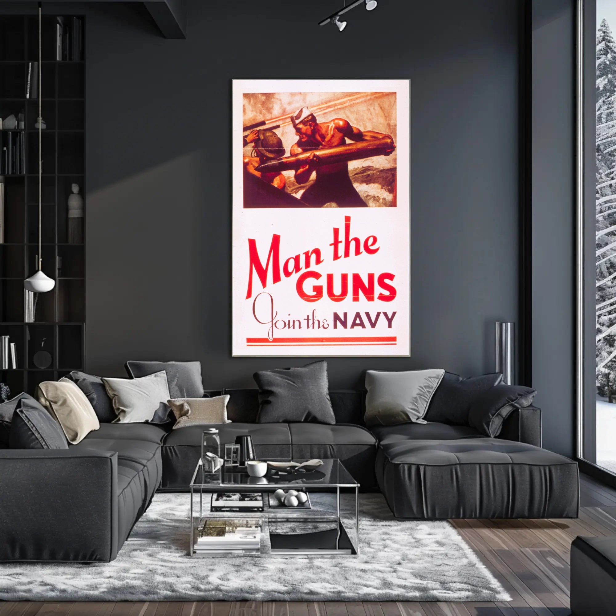 Navy Strength Propaganda: Vintage WWII Recruitment Poster