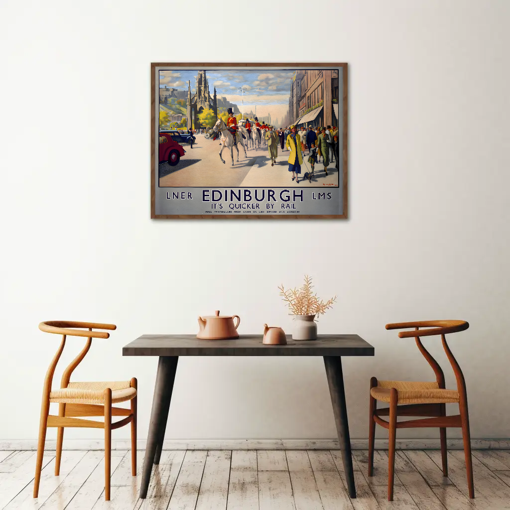 Edinburgh Travel by Rail Poster
