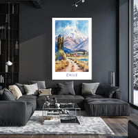 Majestic Andes Mountain Landscape Travel Poster PosterGoat