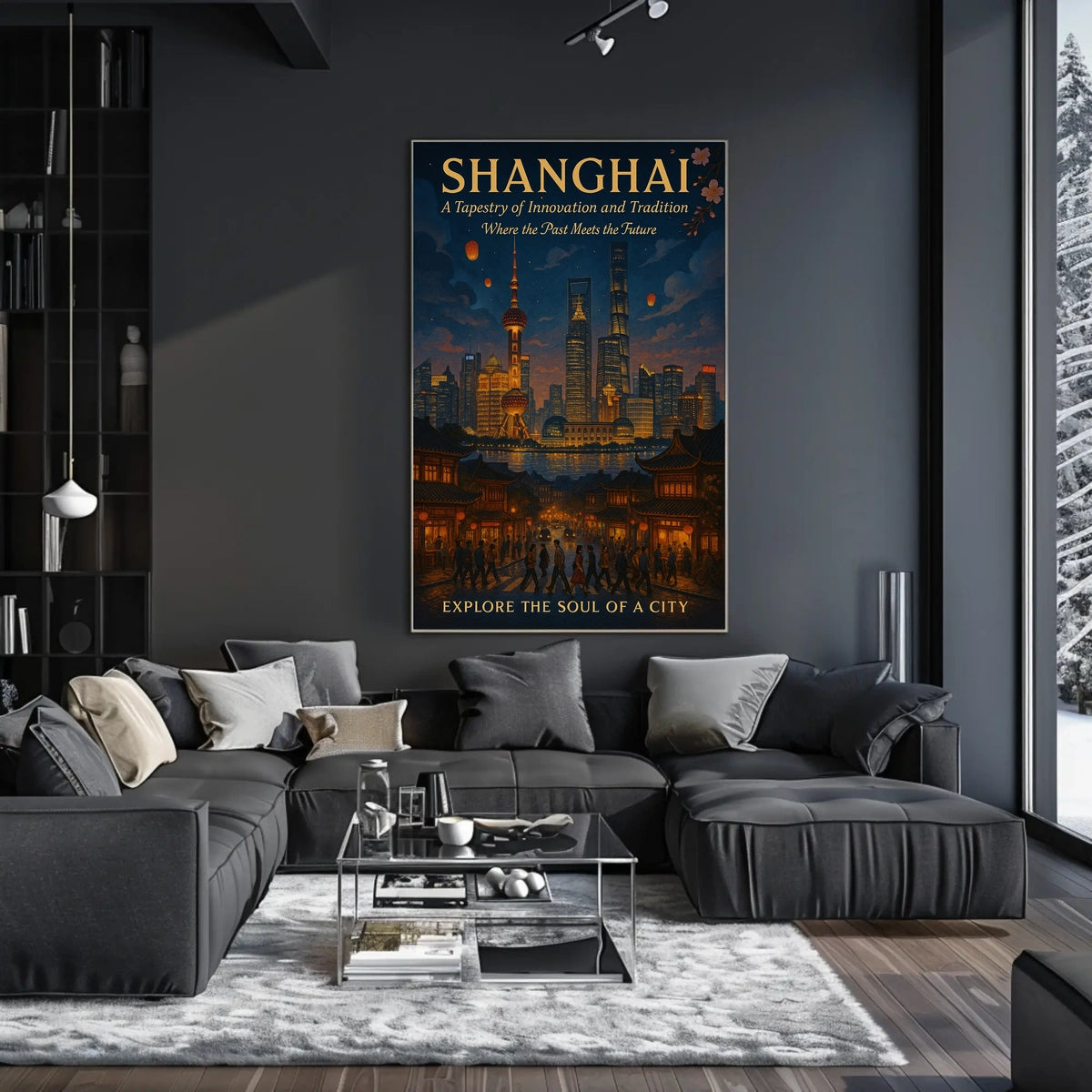 Shanghai A Tapestry of Innovation and Tradition Poster