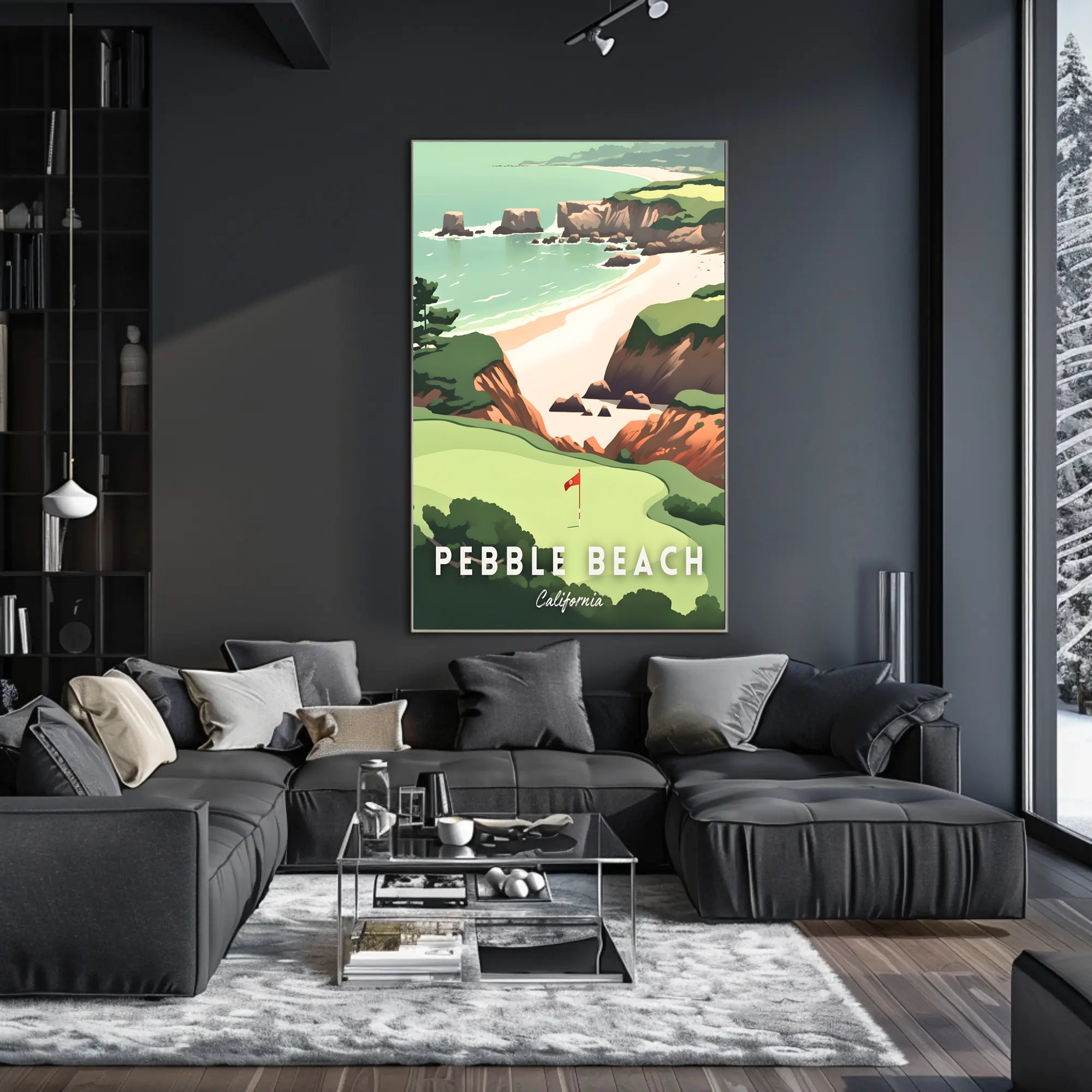 Pebble Beach Scenic Poster