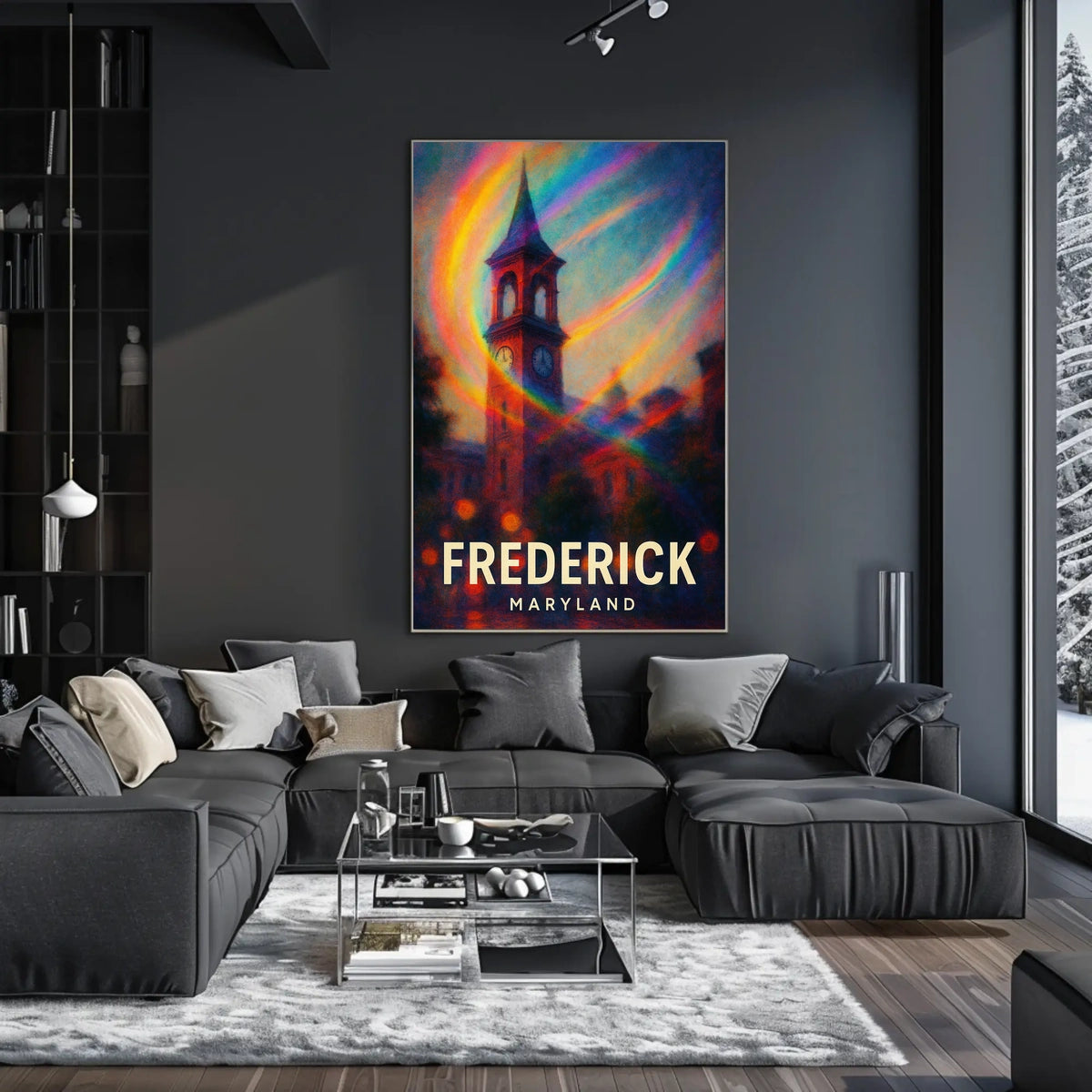 Iconic Frederick Maryland Vibrant Landmark Art Deco Realism Travel Dream Decor Poster