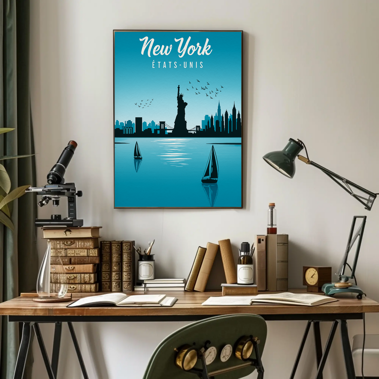 New York Statue of Liberty Vintage Poster