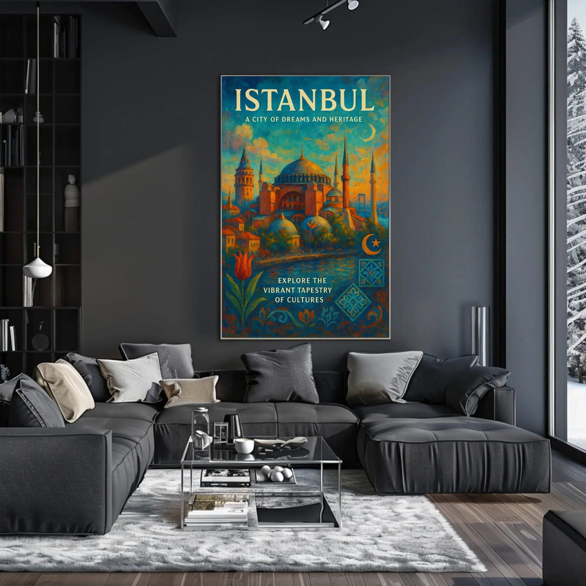 Istanbul City of Dreams Poster Wall Art for Home Decor