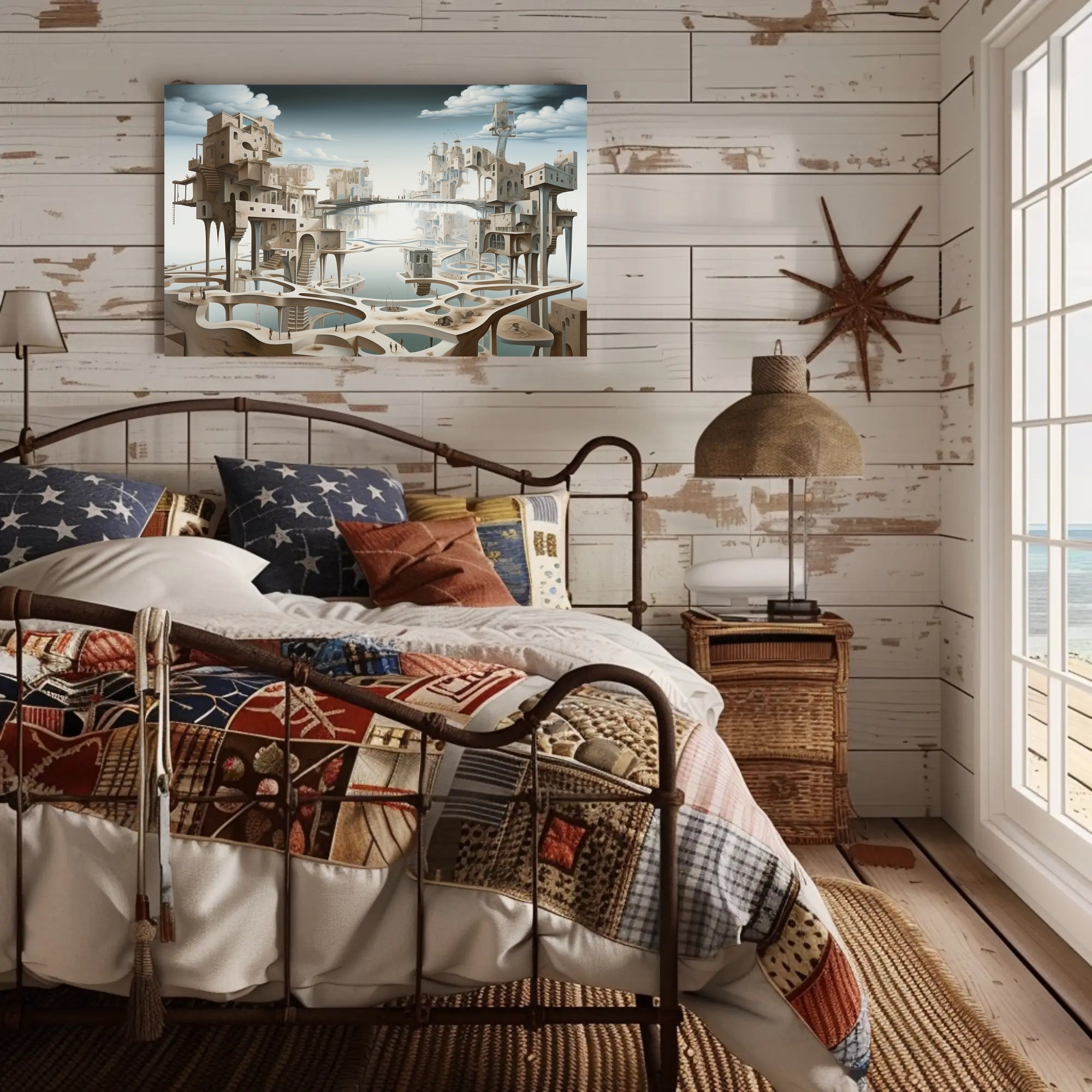 Surreal Architectural Dreamscape Art Poster