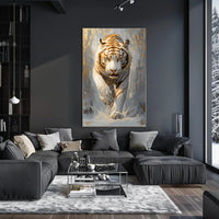 Majestic White Tiger Artistic Animal Poster