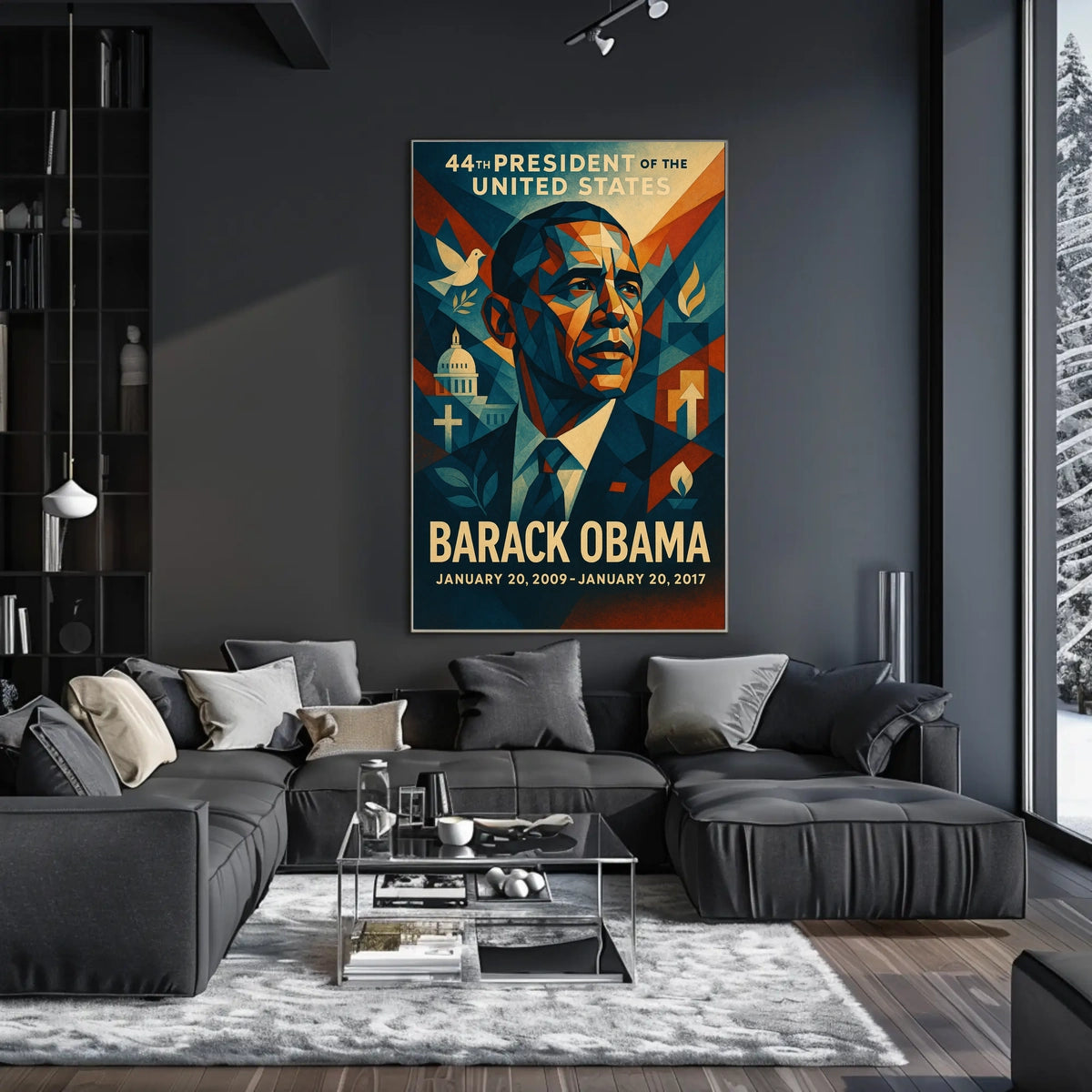 Obama Era Presidential Portrait Art Poster