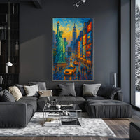 New York City Urban Landscape Poster Abstract Wall Art