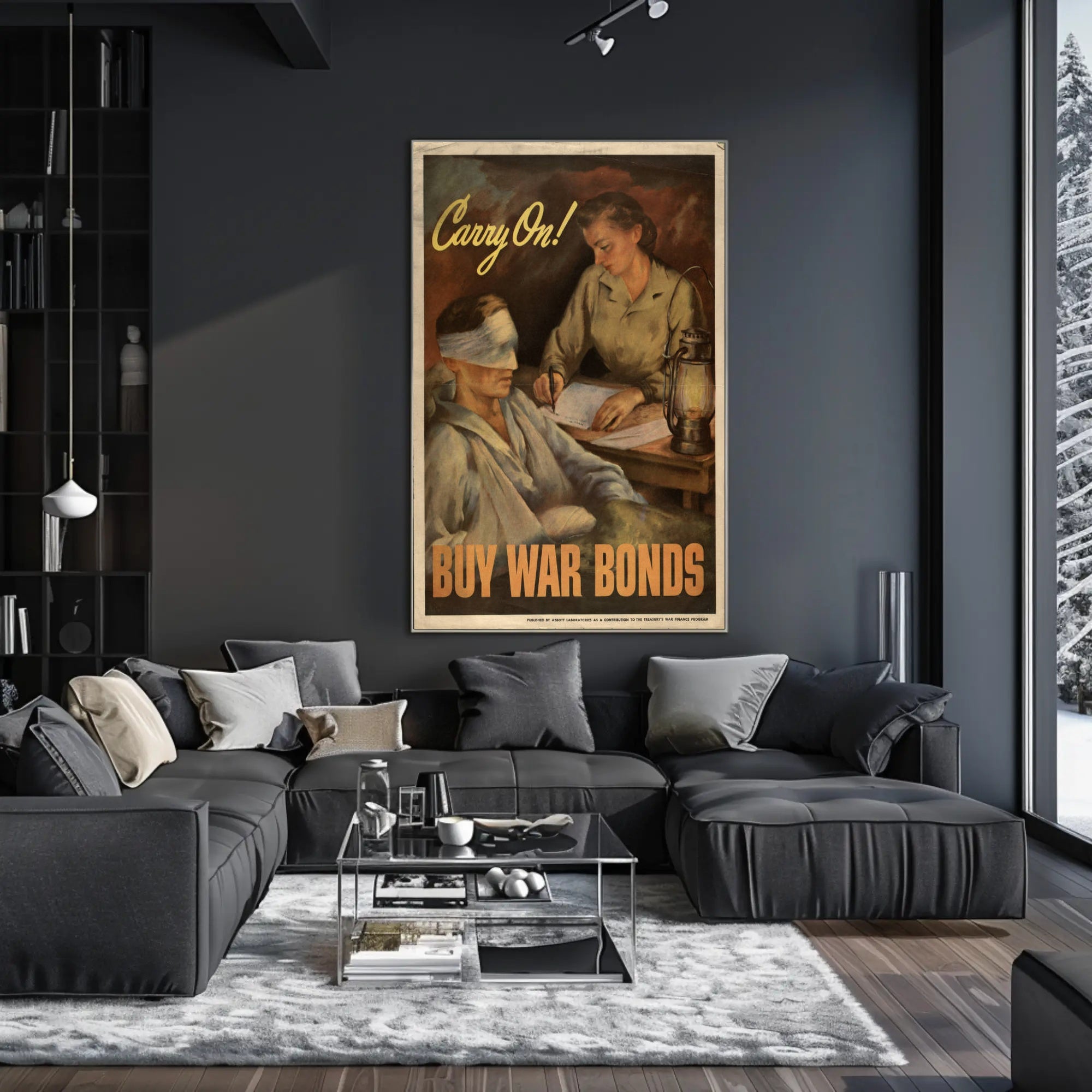 Carry On! Buy War Bonds Poster PosterGoat