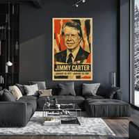 Jimmy Carter 39th President of the United States Layered paper Collage Poster