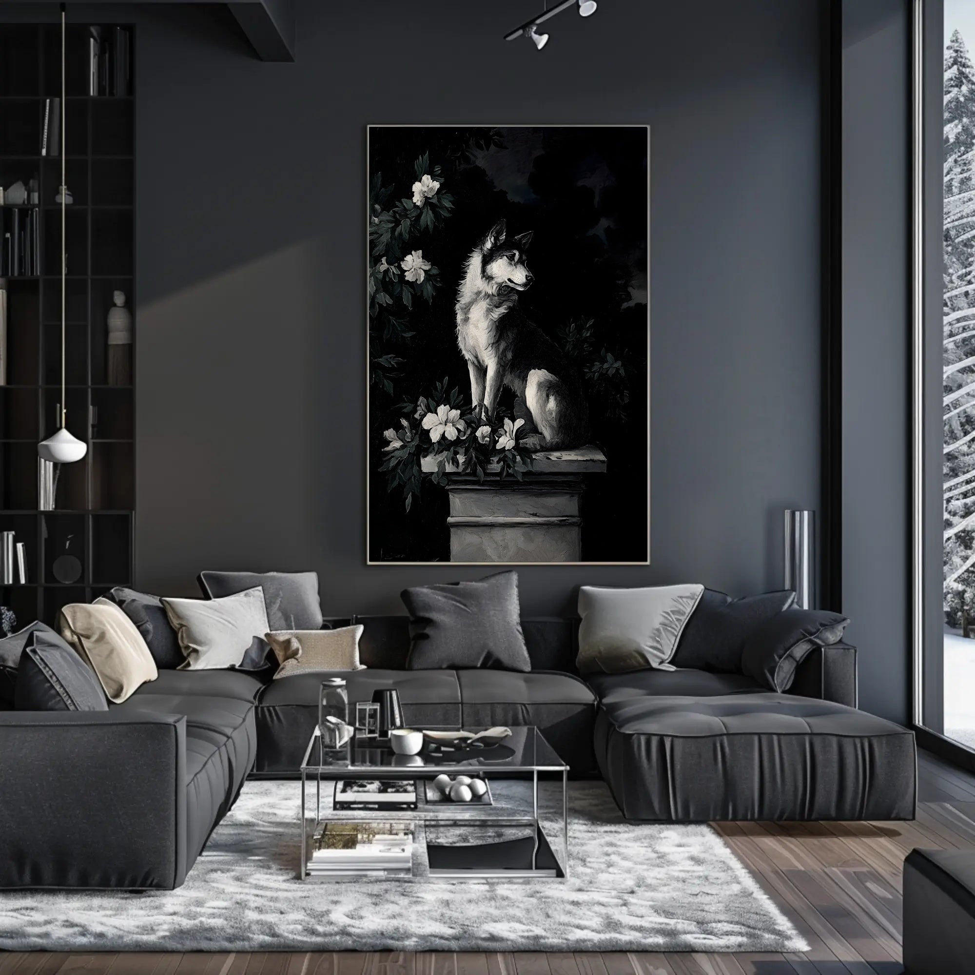 Majestic Husky in Nature Dog Breed Poster PosterGoat