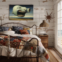 Surreal Floating Head Seaside Abstract Artistic Poster