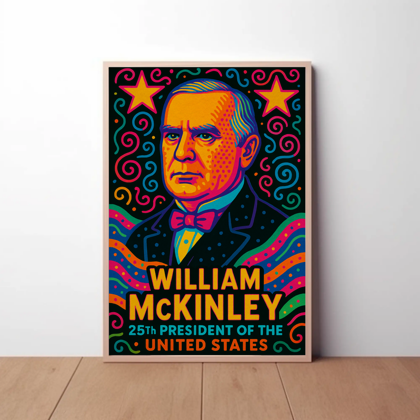 William McKinley President Vibrant Pop Art History Poster