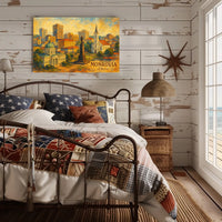Monrovia Cityscape Realism Poster