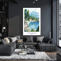 Kefalonia Coastal Tranquility Travel Poster PosterGoat