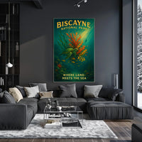 Biscayne National Park Where Land Poster